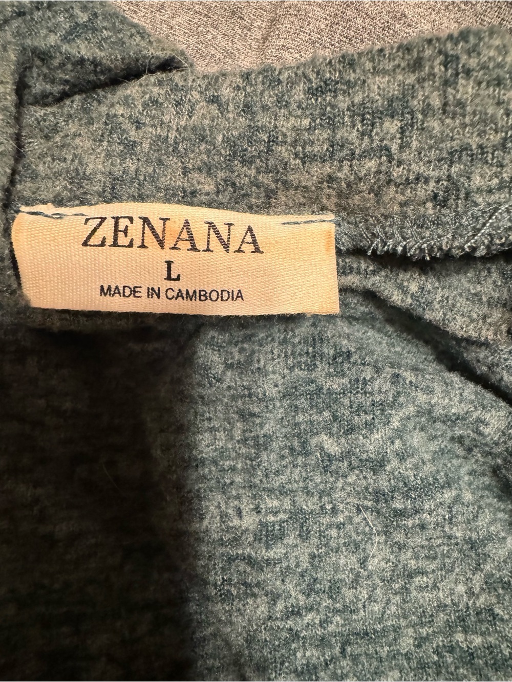 Zenana Outfitters Heathered Teal Pullover - Picture 6 of 6